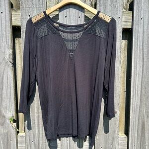 Lane Bryant Soft Rayon Meshed Dressy Plus Top